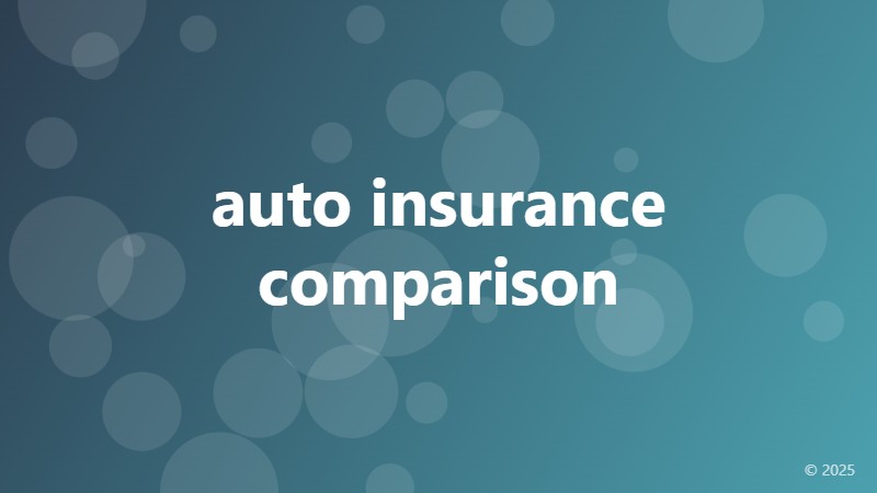 auto insurance comparison