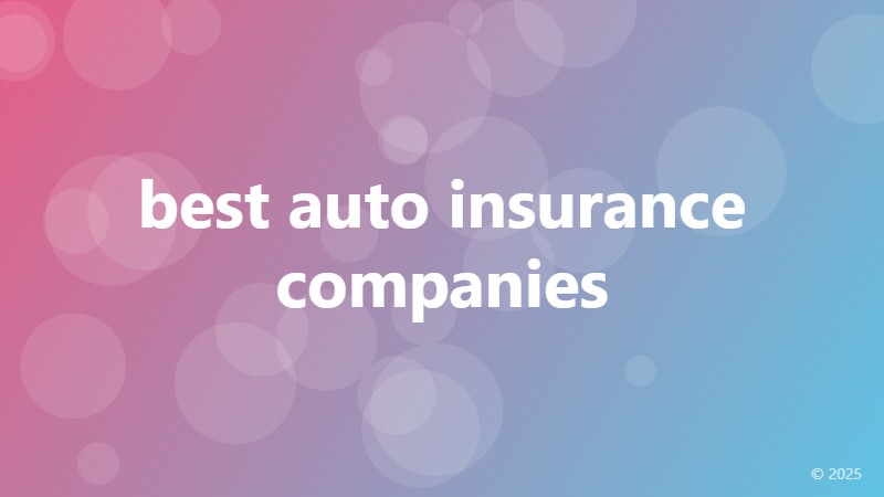 best auto insurance companies