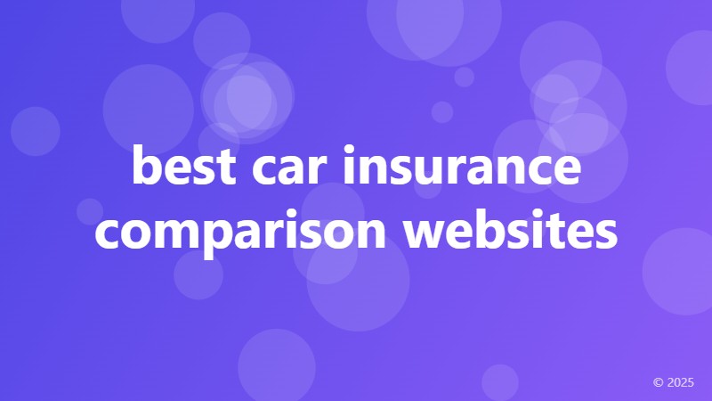 best car insurance comparison websites