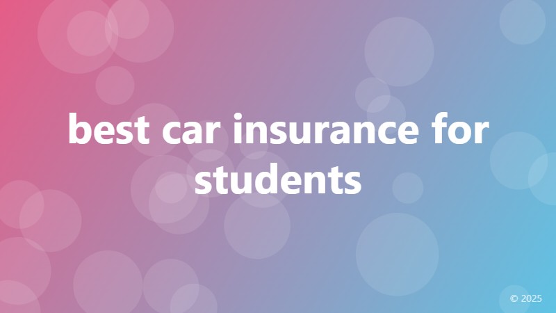 best car insurance for students