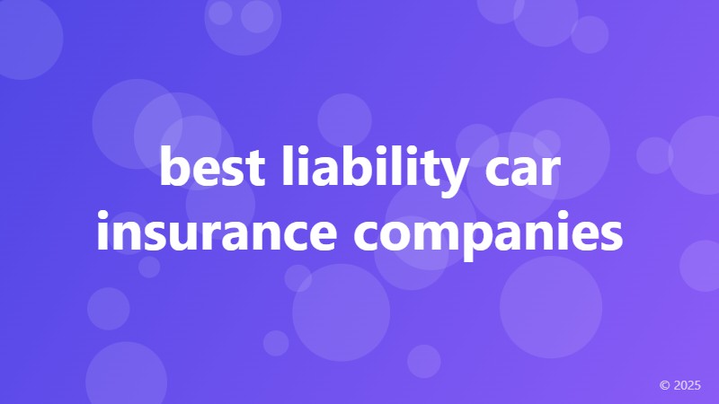 best liability car insurance companies