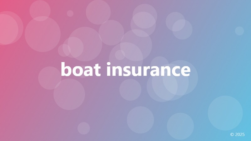 boat insurance