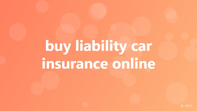 buy liability car insurance online