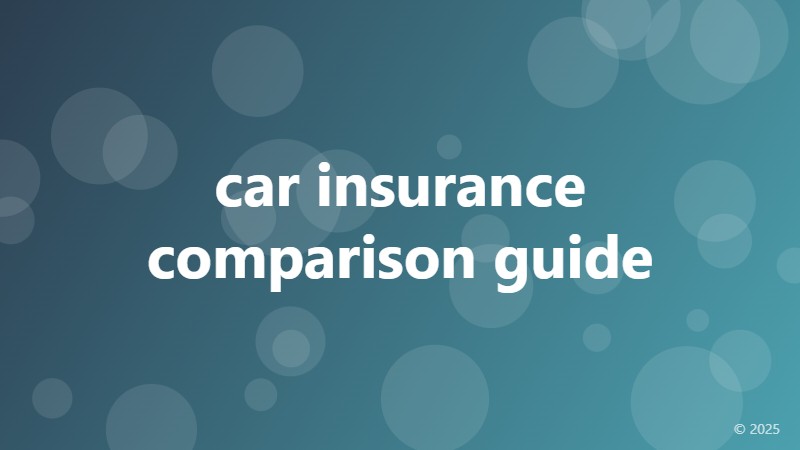 car insurance comparison guide
