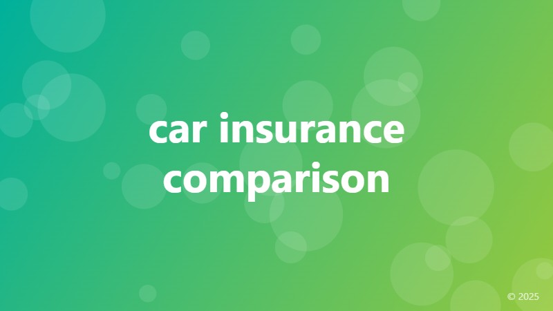 car insurance comparison