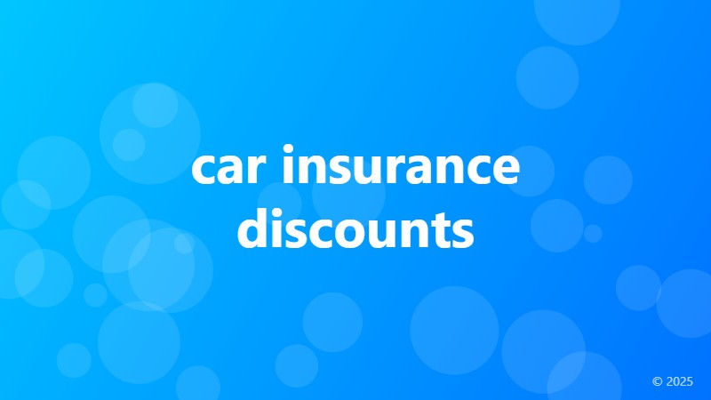 car insurance discounts