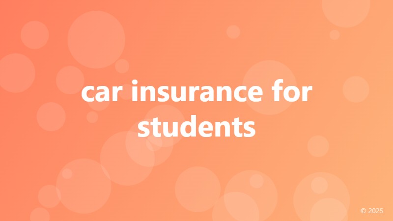 car insurance for students