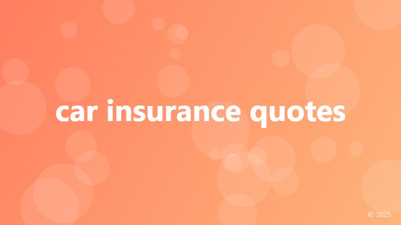 car insurance quotes