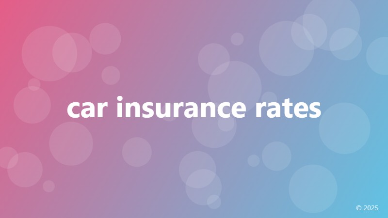car insurance rates
