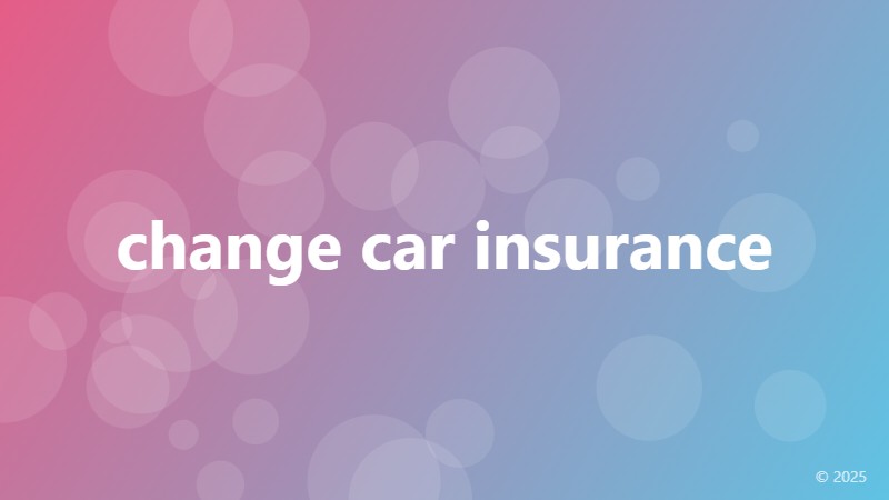 change car insurance