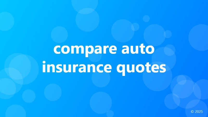 compare auto insurance quotes