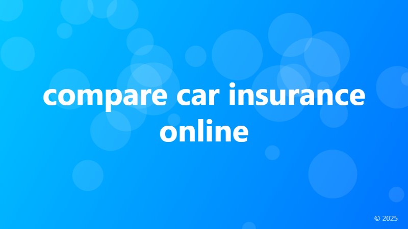 compare car insurance online