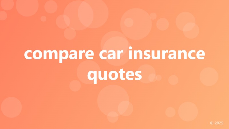 compare car insurance quotes