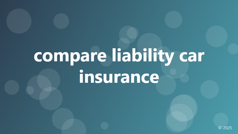 compare liability car insurance