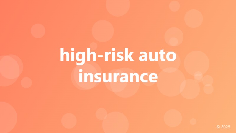 high-risk auto insurance
