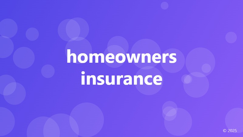 homeowners insurance