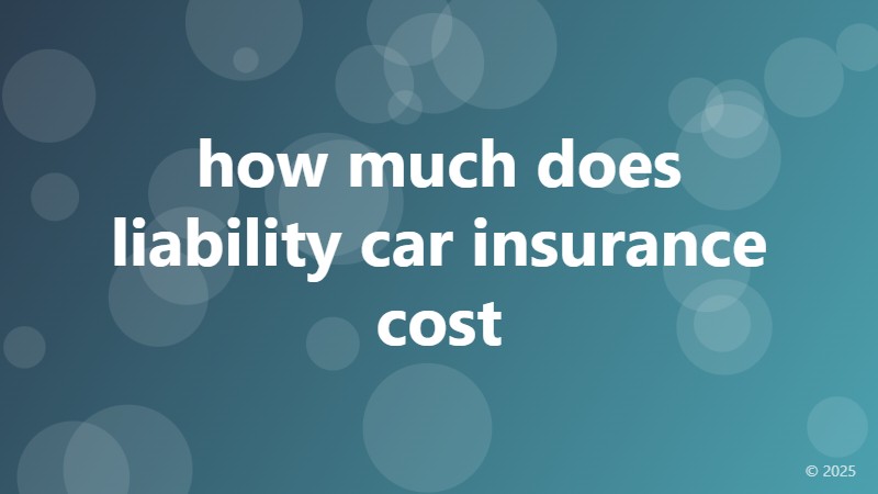 how much does liability car insurance cost