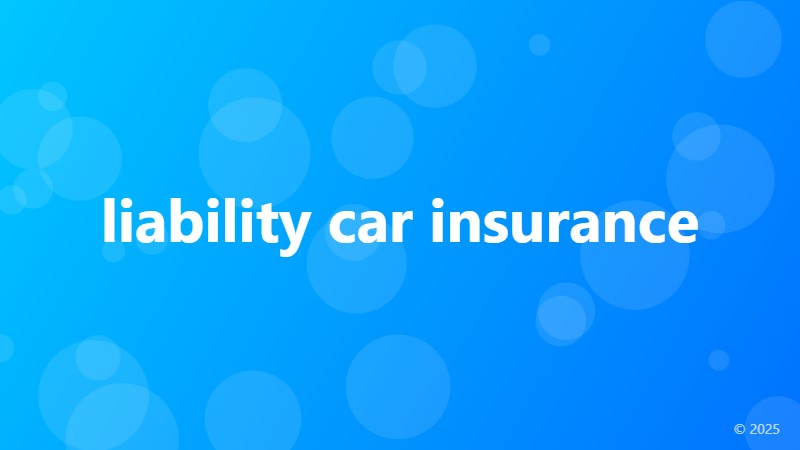 liability car insurance