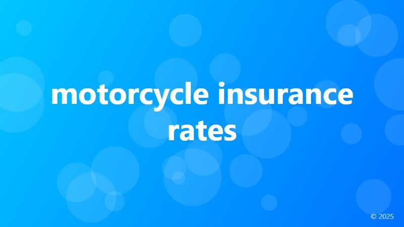 motorcycle insurance rates