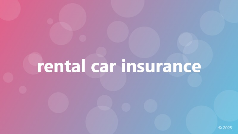 rental car insurance