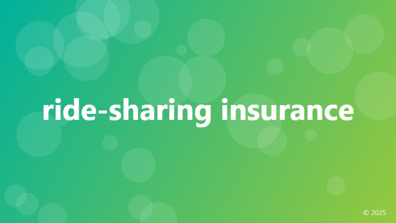 ride-sharing insurance