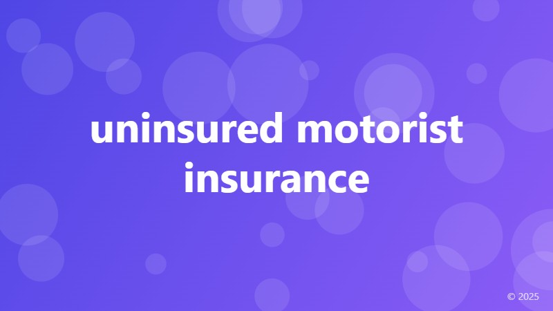 uninsured motorist insurance